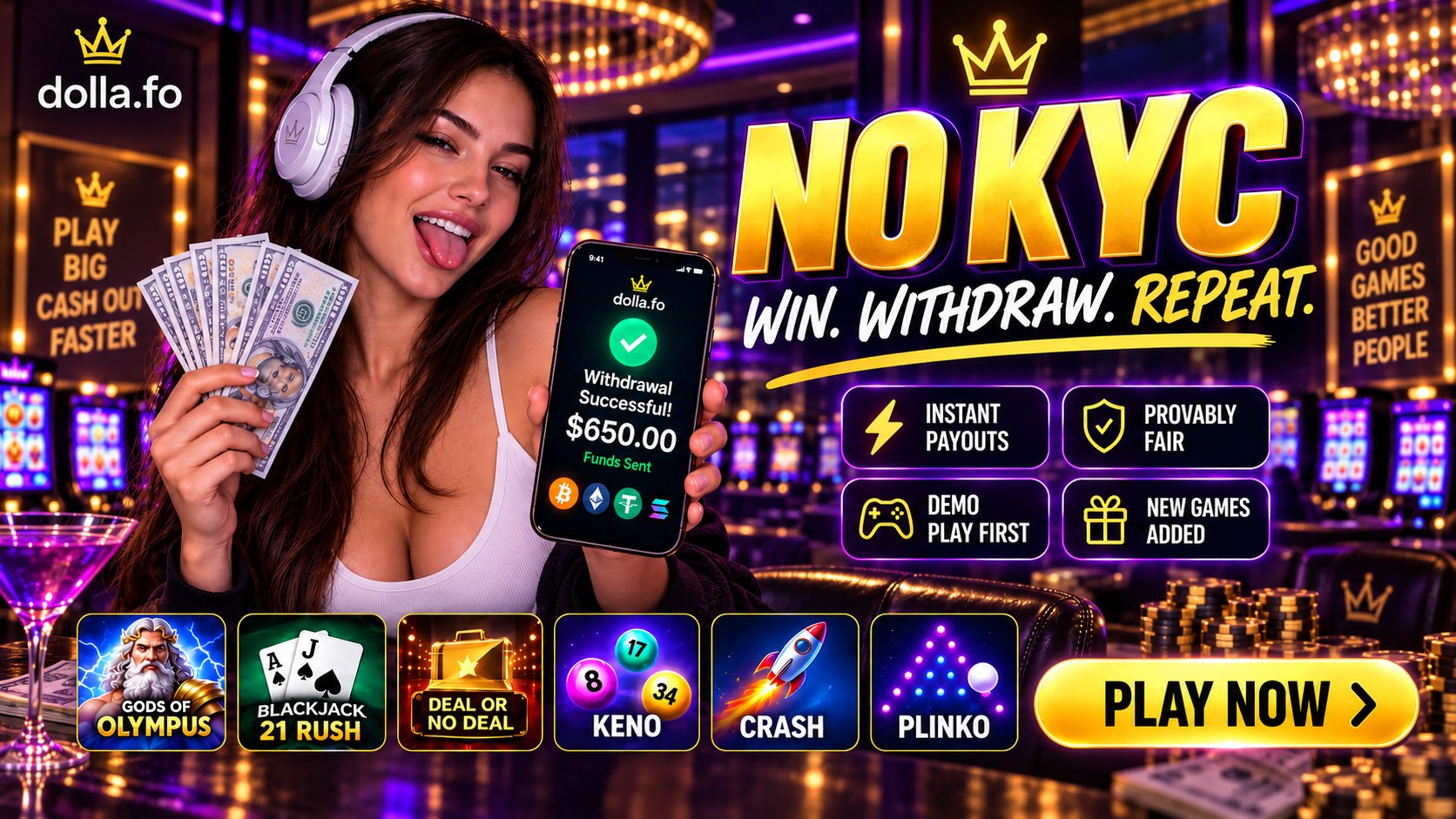 Dolla.fo | Play • Win • Cash Out