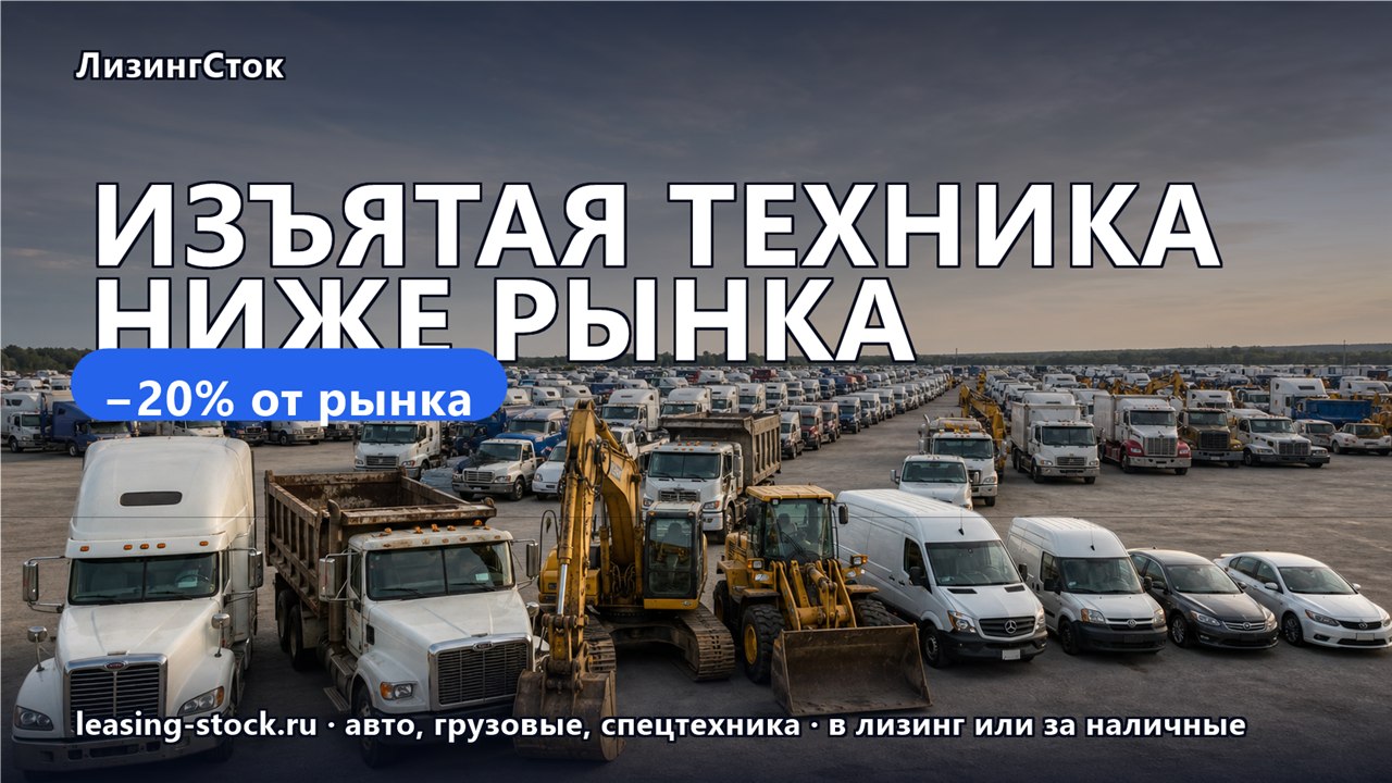 Выгодный сток изъятой авто и техники из лизинга