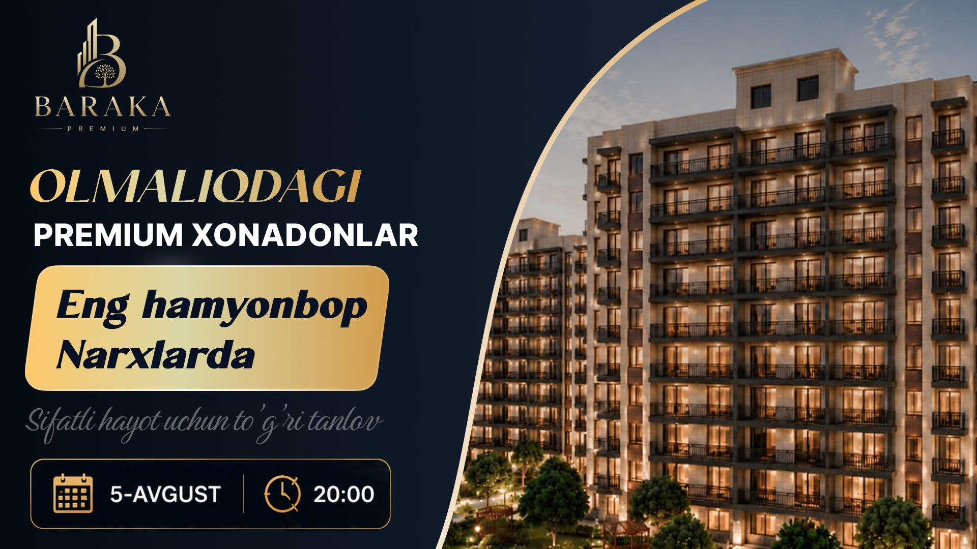 5-Avgust 20:00 | Baraka Premium