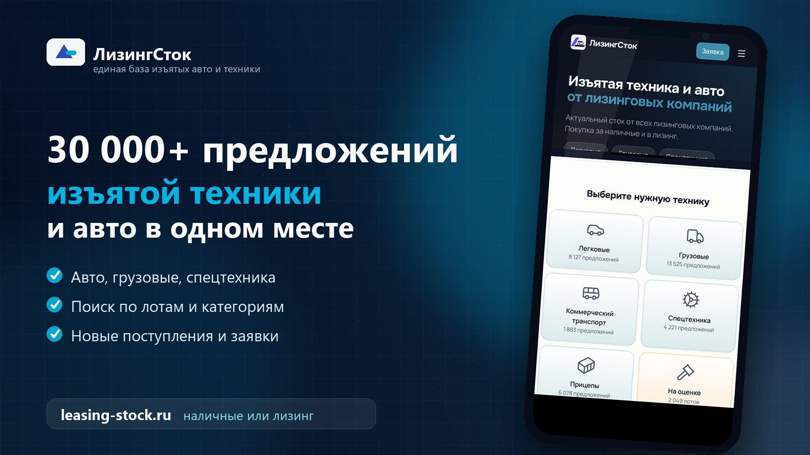 Выгодный сток изъятой авто и техники из лизинга