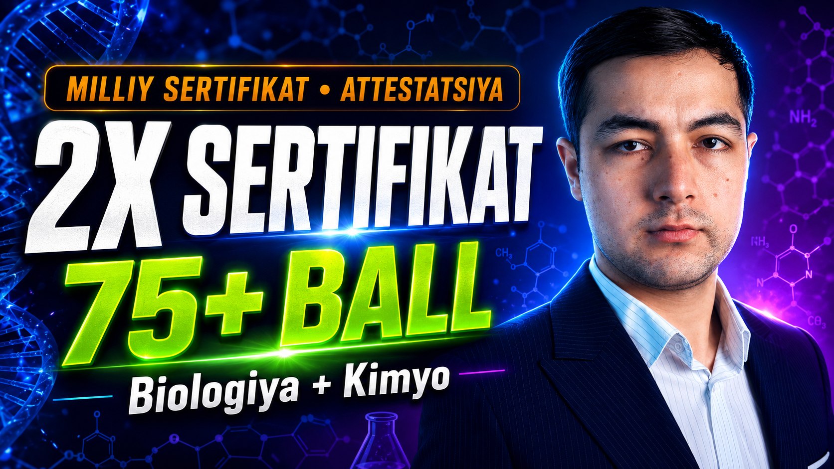 Maqsudxon | Biologiya (Milliy Sertifikat/DTM 2026: MASALA + NAZARIYA)